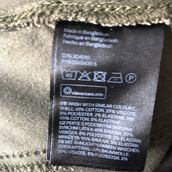 Army green Maternity Moto jegging pants 8 10 - Picture 2 of 5